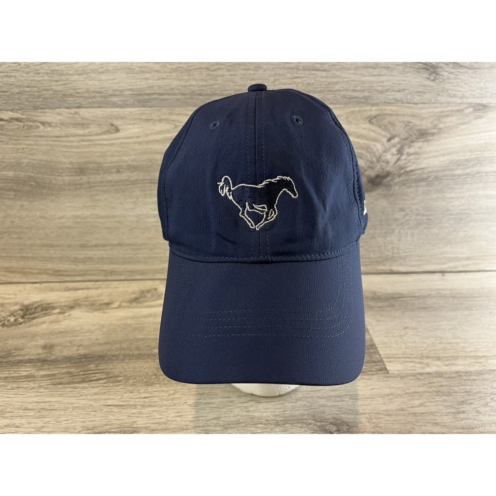 Nike Golf Strapback Hat Cap Blue Mustang EST 2007 Lightweight Running Athletic